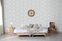 Обои Hygge Nature Hg36 006 Флизелин (1*10,05) Голубой/Белый/Коричневый, Цветы — фото 5, Обои для стен