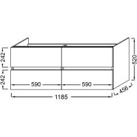 Тумба под раковину Jacob Delafon Tolbiac 120 EB2384-E75 подвесная Дуб давос — фото 3, Мебель для ванной