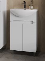 Тумба с раковиной Orange Topline-Rio 55 TR55-01C+RA Белый глянец — фото 2, Тумбы с раковиной