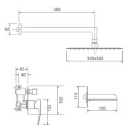 Товар: Душевая система Gappo G7107-20 Хром - фото 11 Душевая система Gappo G7107-20 Хром — фото 11, Встраиваемые душевые комплекты