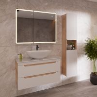 Товар: Тумба под раковину Lemark Olivia 80 LM08OL80T подвесная Белый глянец Дуб Кантри - фото 9 Тумба под раковину Lemark Olivia 80 LM08OL80T подвесная Белый глянец Дуб Кантри — фото 9, Мебель для ванной