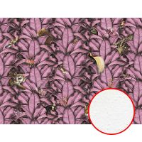 Фреска Ortograf Miracle 33871 Фактура бархат FX Флизелин (3,6*2,7) Розовый, Листья/Животные — фото 1, Фрески