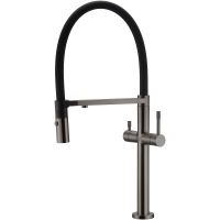 Смеситель для кухни Boheme Uno 115-GM Оружейная сталь — фото 1, Смесители