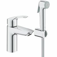 Смеситель для раковины Grohe Eurosmart 23124003 с гигиеническим душем Хром — фото 1, Смесители для раковины