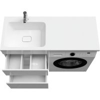 Тумба с раковиной Iddis Optima Home 120 L OPH12LBi95K Белый — фото 6, Мебель для ванной