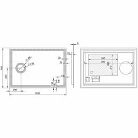 Зеркало Esbano 100 ESMI3429KDF с подсветкой с сенсорным выключателем и подогревом — фото 3, Зеркала в ванную комнату
