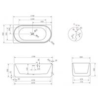 Товар: Акриловая ванна Abber 170х80 AB9438-1.7 L без гидромассажа - фото 6 Акриловая ванна Abber 170х80 AB9438-1.7 L без гидромассажа — фото 6, Ванны