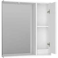 Зеркало со шкафом Brevita Balaton 75 R BAL-04075-01-П с подсветкой Белое матовое — фото 4, Мебель для ванной