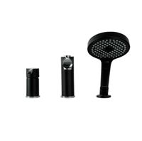 Смеситель на борт ванны Gappo G03-6 G1103-6 Черный матовый Хром — фото 2, Смесители на борт ванны