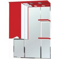 Зеркало со шкафом Bellezza Эйфория 80 L 4619113002038 с подсветкой Красное — фото 1, Зеркальные шкафы в ванную