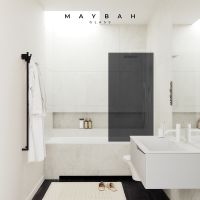 Товар: Шторка на ванну Maybah Glass MGV-252-1у 300x1400 в узком профиле Белый стекло графитовое - фото 2 Шторка на ванну Maybah Glass MGV-252-1у 300x1400 в узком профиле Белый стекло графитовое — фото 2, Неподвижные шторки для ванной
