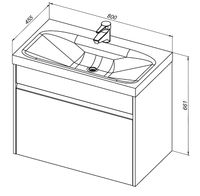 Товар: Тумба с раковиной Aquanet Палермо (Moduo) 80 273123 подвесная Белый глянец - фото 5 Тумба с раковиной Aquanet Палермо (Moduo) 80 273123 подвесная Белый глянец — фото 5, Тумбы с раковиной