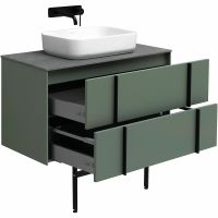 Тумба под раковину Allen Brau Reality 90 1.32006.CGM подвесная Олива матовая — фото 36, Тумбы под раковину