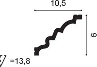 Карниз Orac Decor C326F 2000x105x90 мм — фото 3, Карнизы