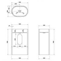 Товар: Раковина Abber Stein 58 AS2551-H Белая матовая - фото 6 Раковина Abber Stein 58 AS2551-H Белая матовая — фото 6, Раковины напольные