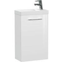 Тумба с раковиной Cersanit Lara 40 64228 подвесная Белая — фото 1, Тумбы с раковиной