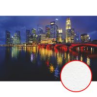 Фреска Ortograf Небоскребы 4476 Фактура бархат FX Флизелин (4*2,7) Синий/Разноцветный, Город — фото 1, Фрески