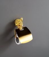 Держатель туалетной бумаги Art&Max Rose AM-B-0919-Do с крышкой Золото — фото 2, Держатели туалетной бумаги