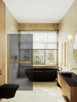 Товар: Душевая перегородка Maybah Glass MGD-712-3ш 1090x1950 в широком профиле Золото стекло графитовое матовое - фото 3 Душевая перегородка Maybah Glass MGD-712-3ш 1090x1950 в широком профиле Золото стекло графитовое матовое — фото 3, Душевые перегородки