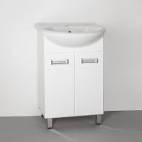 Тумба под раковину Style Line Ирис 55 Белый глянец — фото 1, Мебель для ванной