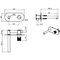 Смеситель для раковины Boheme Stick 125-BB Черный — фото 2, Смесители