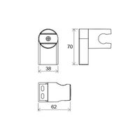 Держатель ручного душа Ravak Chrome 611.00 X07P011 Хром — фото 3, Держатели для душа