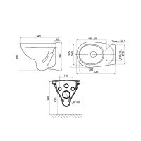 Комплект унитаза с инсталляцией Santeri Альфа 1.3816.4.S00.00B.0 с сиденьем Микролифт и клавишей смыва Хром — фото 7, Комплекты унитаз + инсталляция