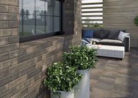 Ступень угловая Ceramika Paradyz Scandiano Brown Kapinos Stopnica Narozna с капиносом структурная 33х33см — фото 4, Ступени и клинкер