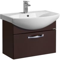 Тумба под раковину Aquaton Ария 65 1A134001AA430 подвесная Темно-коричневая — фото 1, Тумбы под раковину