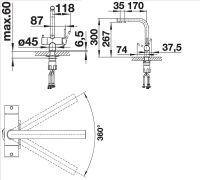 Смеситель для кухни Blanco Fontas II 525145 Серый беж — фото 2, Смесители