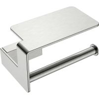 Держатель туалетной бумаги Boheme Q 10941-NB с полкой Никель брашированный — фото 1, Держатели туалетной бумаги