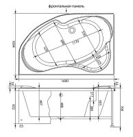 Акриловая ванна Aquanet Capri 170x110 R 205387 без гидромассажа — фото 8, Акриловые ванны