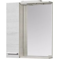 Зеркало со шкафом Aquaton Ронда 60 1A205102RSC2L с подсветкой Дуб сомерсет — фото 1, Зеркальные шкафы в ванную