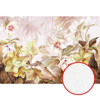 Фреска Ortograf Цветы 6727 Фактура бархат FX Флизелин (4*2,7) Зеленый, Цветы — фото 1, Фрески