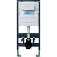 Комплект унитаза с инсталляцией Abber Bequem AC1100-AC0105-AC0120 с сиденьем Микролифт и клавишей смыва Хром — фото 8, Комплекты унитаз + инсталляция