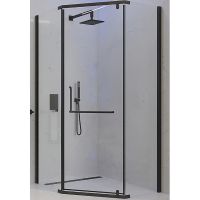 Душевой уголок Veconi Rovigo RV-36B 90x90 RV36B-90-01-C5 профиль Черный матовый стекло прозрачное — фото 1, Душевые уголки