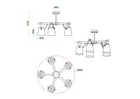 Люстра Artelamp Thomas A7032PL-5WH Белая Светлое дерево — фото 4, Люстры
