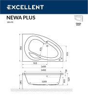 Акриловая ванна Excellent Newa 160x95 R WAEX.NEP16.SOFT.GL с гидромассажем — фото 6, Ванны