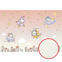 Фреска детская Ortograf Для самых маленьких 32964 Фактура флок FLK Флизелин (4*2,7) Розовый/Разноцветный, Мультимедия — фото 1, Фрески