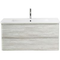 Тумба под раковину BelBagno 105 подвесная Rovere Vintage Bianco арт-ALBANO-CER-1050-2C-SO-RVB — фото 1, Тумбы под раковину