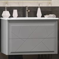 Тумба под раковину Opadiris Луиджи 80 00-00006180 подвесная Серая матовая — фото 1, Мебель для ванной