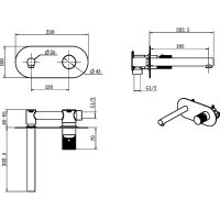 Смеситель для раковины Boheme Stick 125-GG Золото — фото 2, Смесители