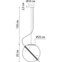 Подвесной светильник Artelamp Нolly A3225SP-1PB Янтарный Полированная медь — фото 3, Подвесные светильники