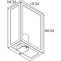 Настенный светильник Artelamp Belfast A4569AL-1BK Прозрачный Черный — фото 3, Уличное освещение