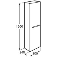 Шкаф пенал Roca Victoria 30 A857564806 подвесной Белый глянец — фото 5, Пеналы для ванной комнаты