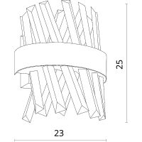 Настенный светильник Divinare Corona 1685/01 AP-1 Прозрачный Золото — фото 5, Светильники
