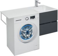 Тумба под раковину Aquanet Алвита 120 R 243662 подвесная Серый антрацит — фото 4, Тумбы под раковину