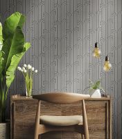 Обои Zambaiti Parati Vision 76024 Винил на флизелине (0,70*10,05) Белый, Геометрия — фото 3, Обои для стен