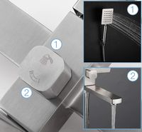 Смеситель для ванны Frap H802 F32802 универсальный Нержавеющая сталь — фото 6, Смеситель для ванны