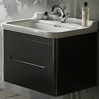 Тумба под раковину Kerasan Waldorf 74 925631 подвесная Nero matt — фото 1, Мебель для ванной